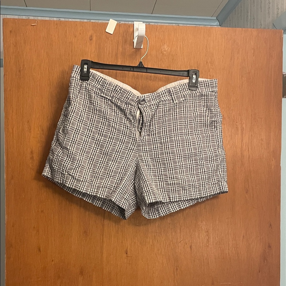 Lee Blue and White Plaid Women's Shorts
